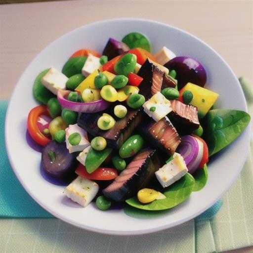 Beef, bean and feta salad