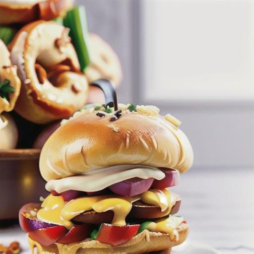 Ham Bagels with Honey-Mustard Cream Cheese