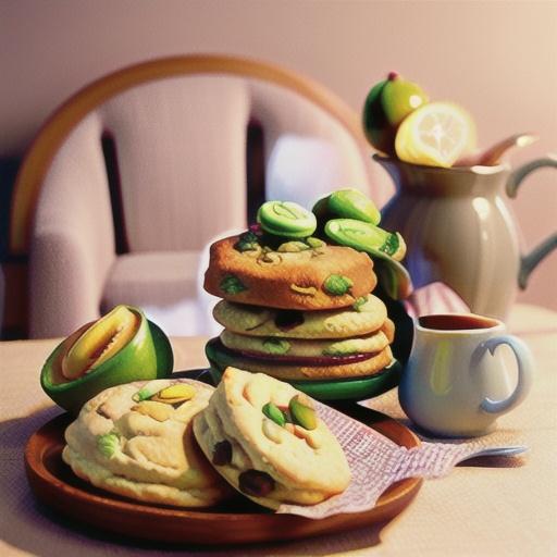 Pistachio and lemon scones
