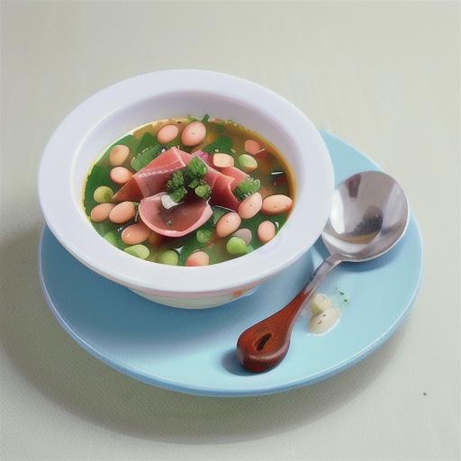 Whitebean and prosciutto soup