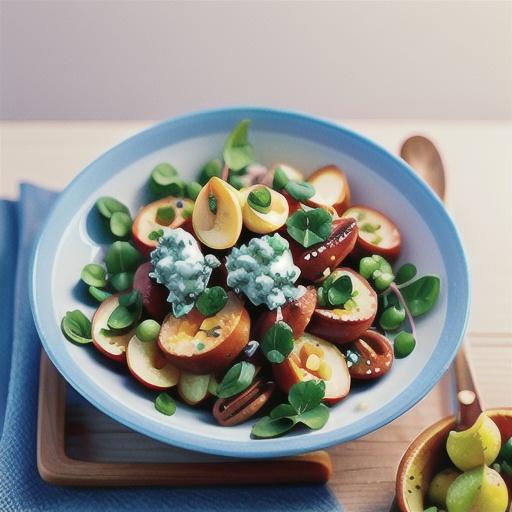 Pear & pork salad with pecans & blue cheese