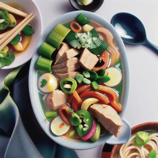 Asian chicken noodle soup