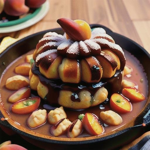 Skillet Peach Dumplings