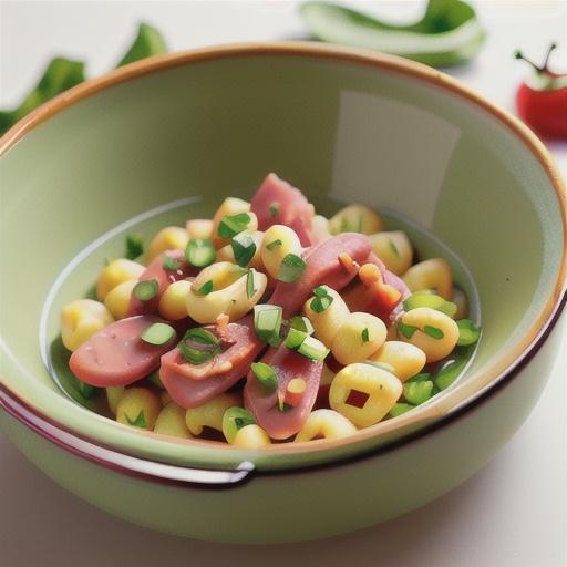 Gnocchi with crisp ham and chilli