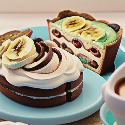 Coffee Coconut Banana Bread Cake