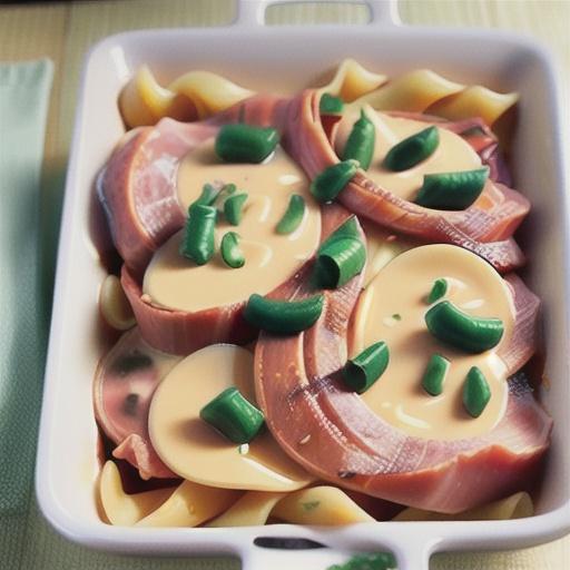 Ham and cheese pasta bake