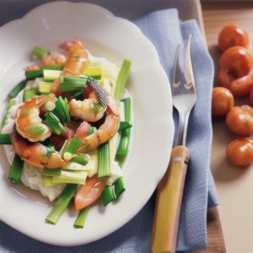 Prawn & creamed leek tart with tomato & basil