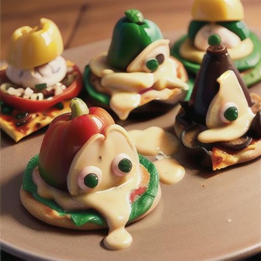 Portabella and Brie Appetizer Pizza