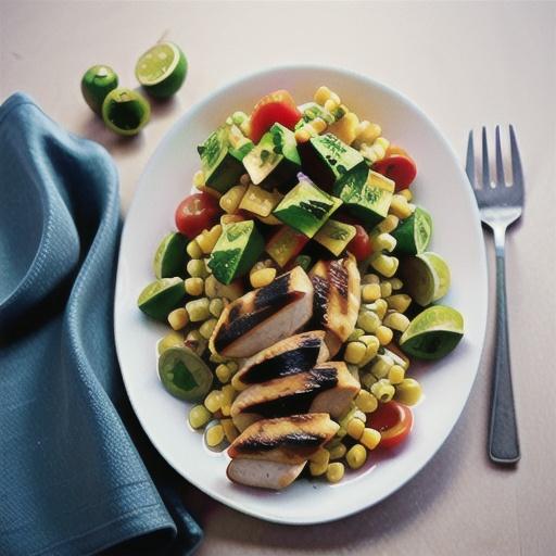 15-minute Cajun chicken with corn and avocado salsa