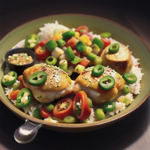 Chicken with Tomatillos and Poblanos