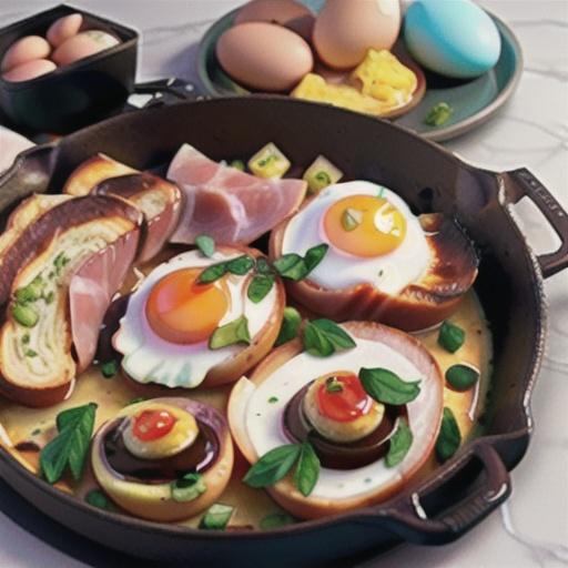 One-Pan Ham and Eggs