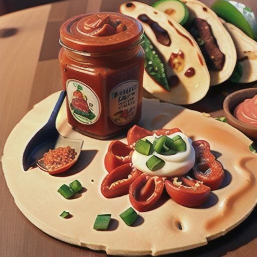 Tortilla wedges with chilli bean spread & Mexican dip