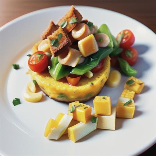 Fish with polenta crust and tomato & corn salsa