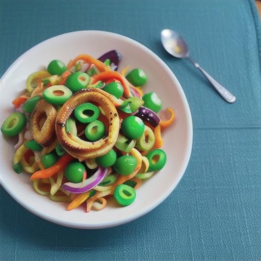 Asian 'slaw with crispy noodles