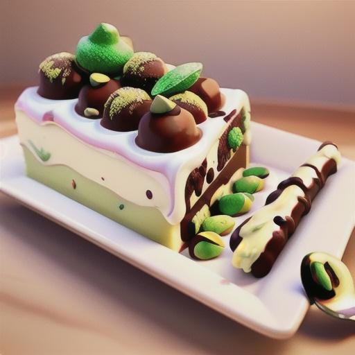 Chocolate pistachio ice cream
