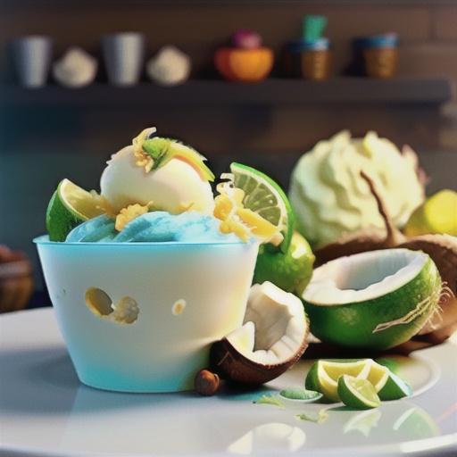 Refreshing Coconut Lime Sorbet