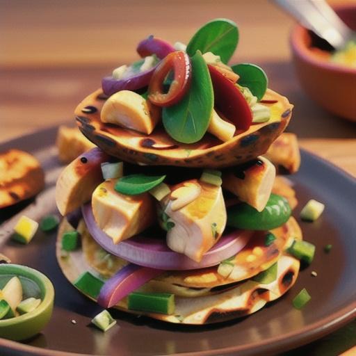 Tortilla-Chicken Stack