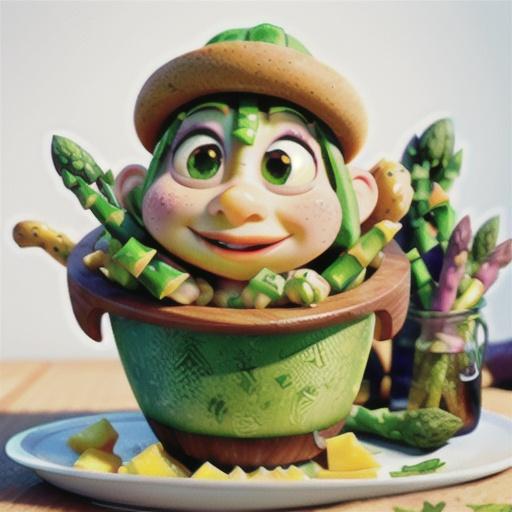 Fish with asparagus and herb vinaigrette