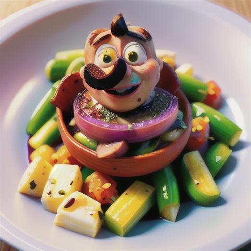 Peppered pork with red onion mash