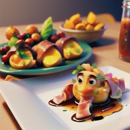 Prosciutto Wrapped Chicken Breasts with Orange-Cranberry Jus