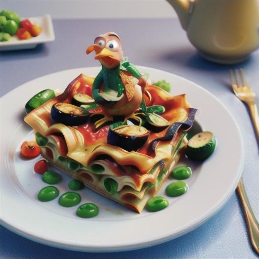 Roast chicken and vegetable lasagne