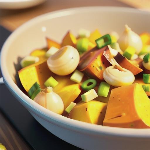 Roasted Garlic Sweet Potatoes