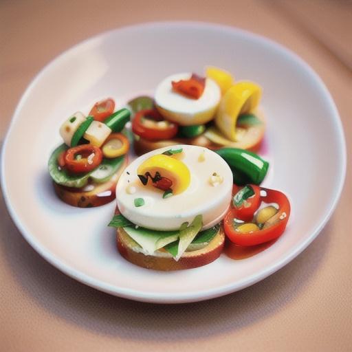 Antipasti of mozzarella, chilli, & lemon crostini