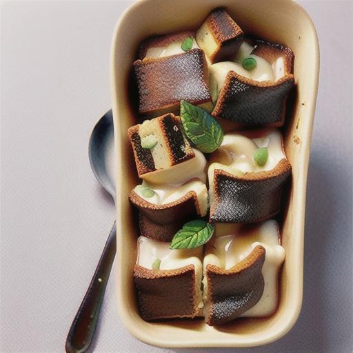 Orange-scented bread and butter pudding