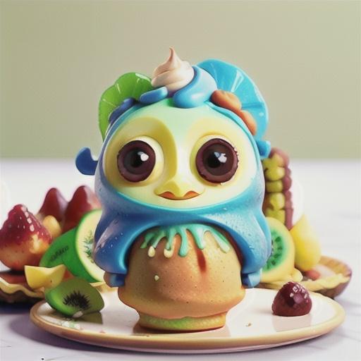 Pavlova fool with kiwifruit