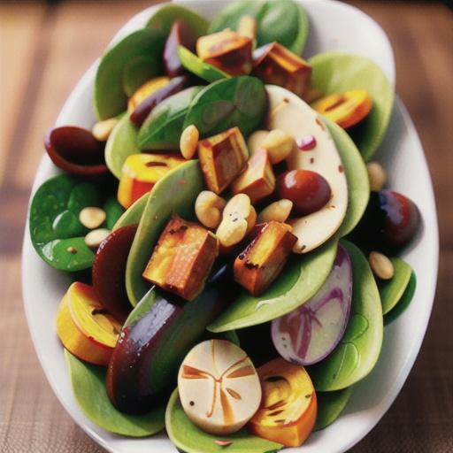 Pumpkin and spinach salad