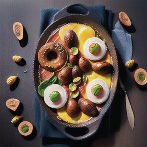 Peperonata baked eggs with tapenade toasts