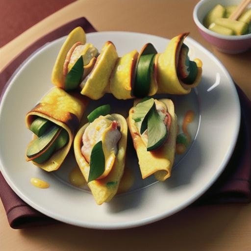 Thai omelette rolls