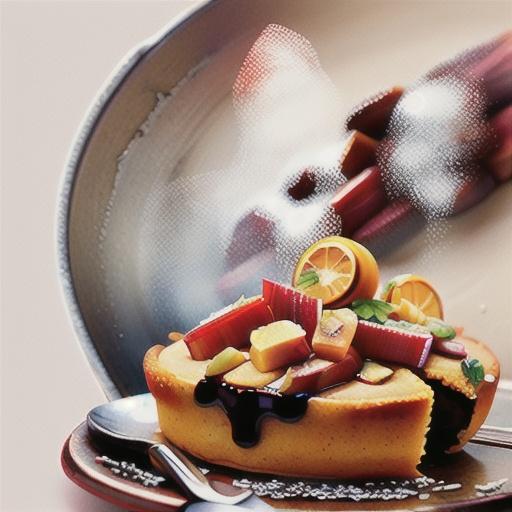 Rhubarb Skillet Cake