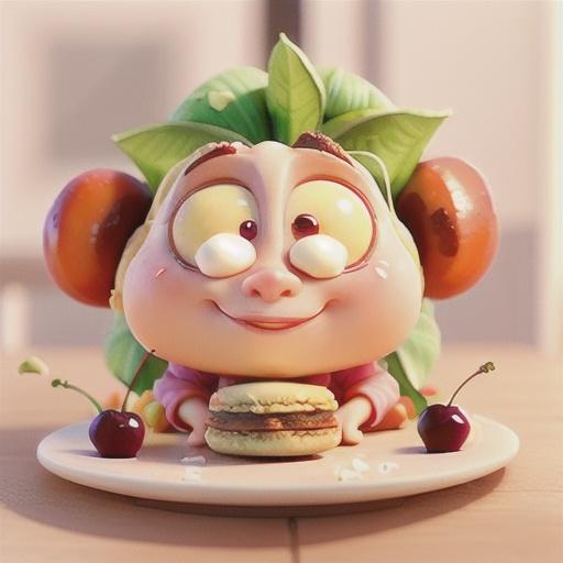 Coconut Macaroons with Candied Cherries