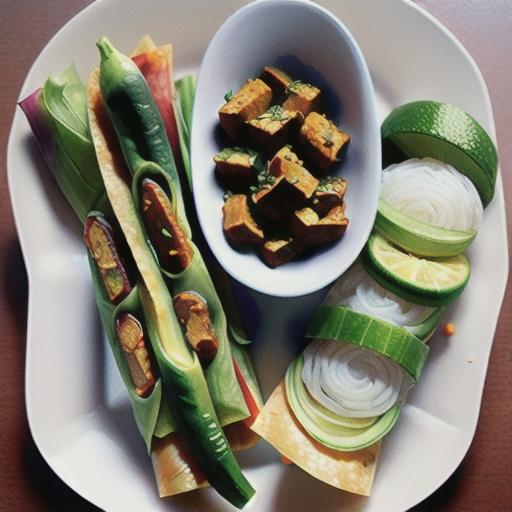 Tempeh & vegetable rice paper rolls