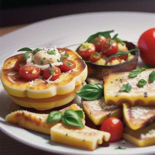 Baked Polenta with Fresh Tomatoes and Parmesan