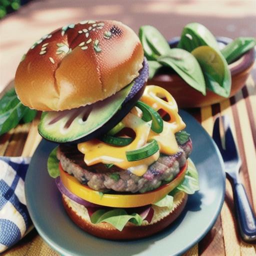 American-style beef burgers
