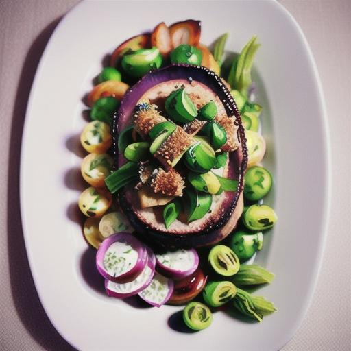 Fennel-crusted pork with waldorf salad