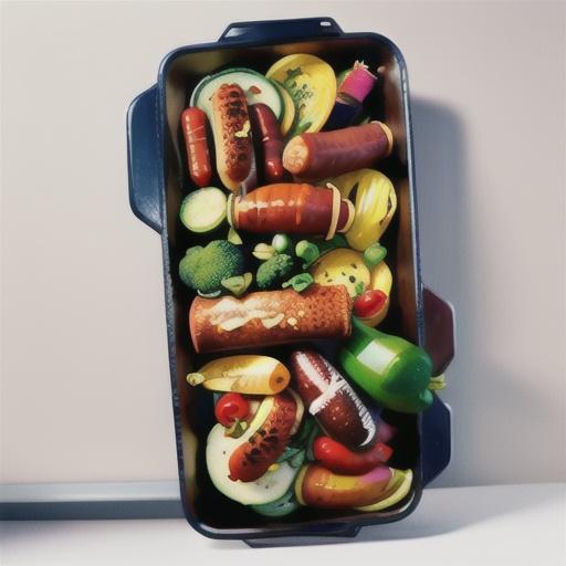 Sausage and veggie tray bake recipe