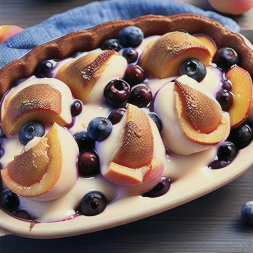 Huckleberry Peach Cobbler