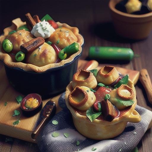 Red wine & beef pot pies