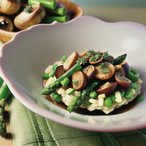 Mushroom Asparagus Risotto