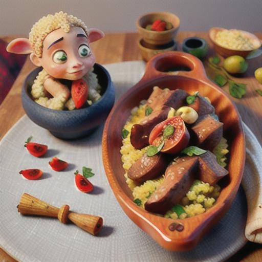 Spiced lamb with dried fig couscous