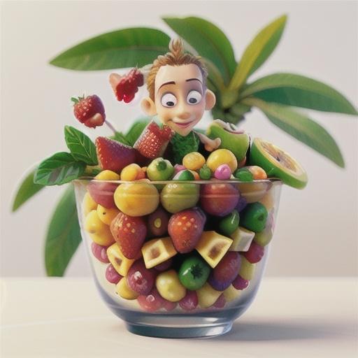 Summer fruits with finger lime syrup