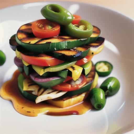 Chargrilled vegetable stack