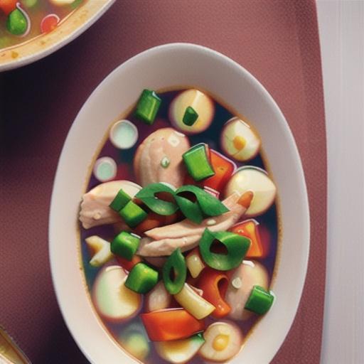 Hot and sour chicken soup