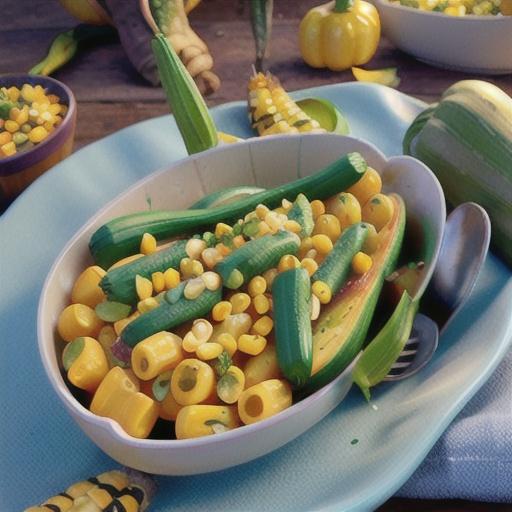 Garlicky Summer Squash and Fresh Corn
