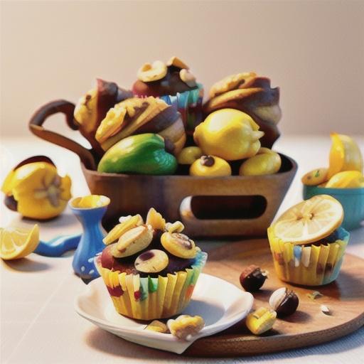 Squash, lemon & hazelnut muffins