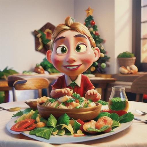 Poached turkey & prawn salad