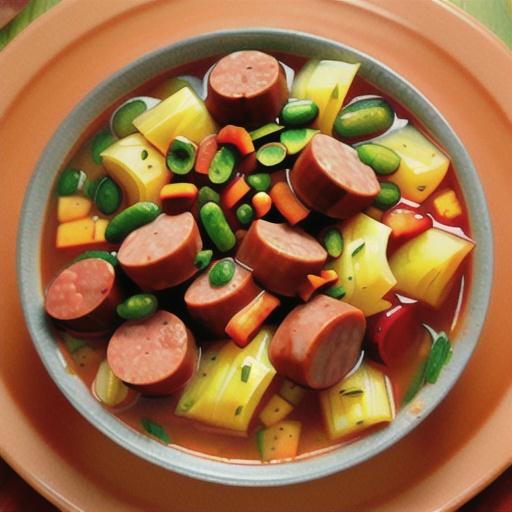 Hungarian Cabbage, Sausage, and Bean Soup